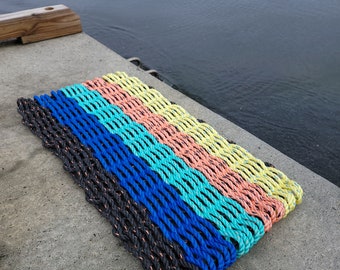 Rope Mat made with Lobster Rope Sunset Inspired