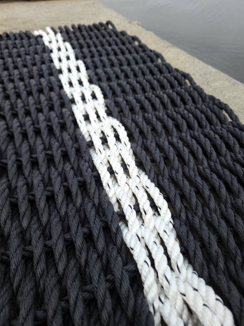 Rope Mat Made With Lobster Rope Thin Line Collection With Etsy