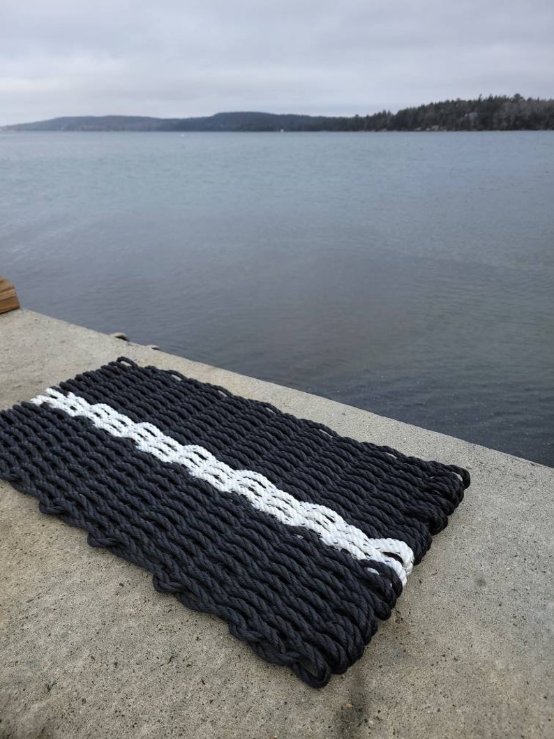 Rope Mat Made With Lobster Rope Thin Line Collection With Etsy