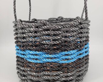 Basket made from Lobster Rope, Gray with Color Options