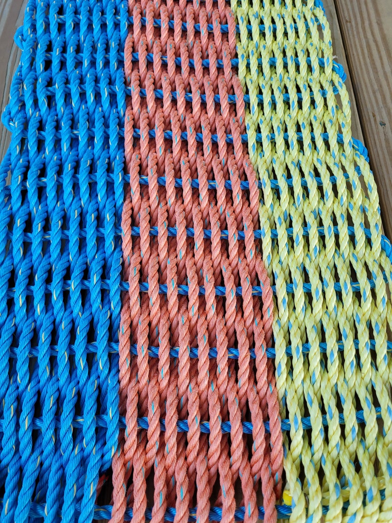 Rope Mat Made With Lobster Rope Etsy