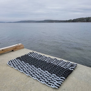 Large Rope Mat made with Lobster Rope, Double Weave,