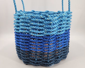 Basket made from Lobster Navy Blue, Royal Blue, Light Blue Ombre