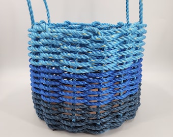 Basket made from Lobster Navy Blue, Royal Blue, Light Blue Ombre