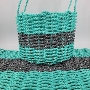 Lobster Rope Mat and Basket matching set, Color Options