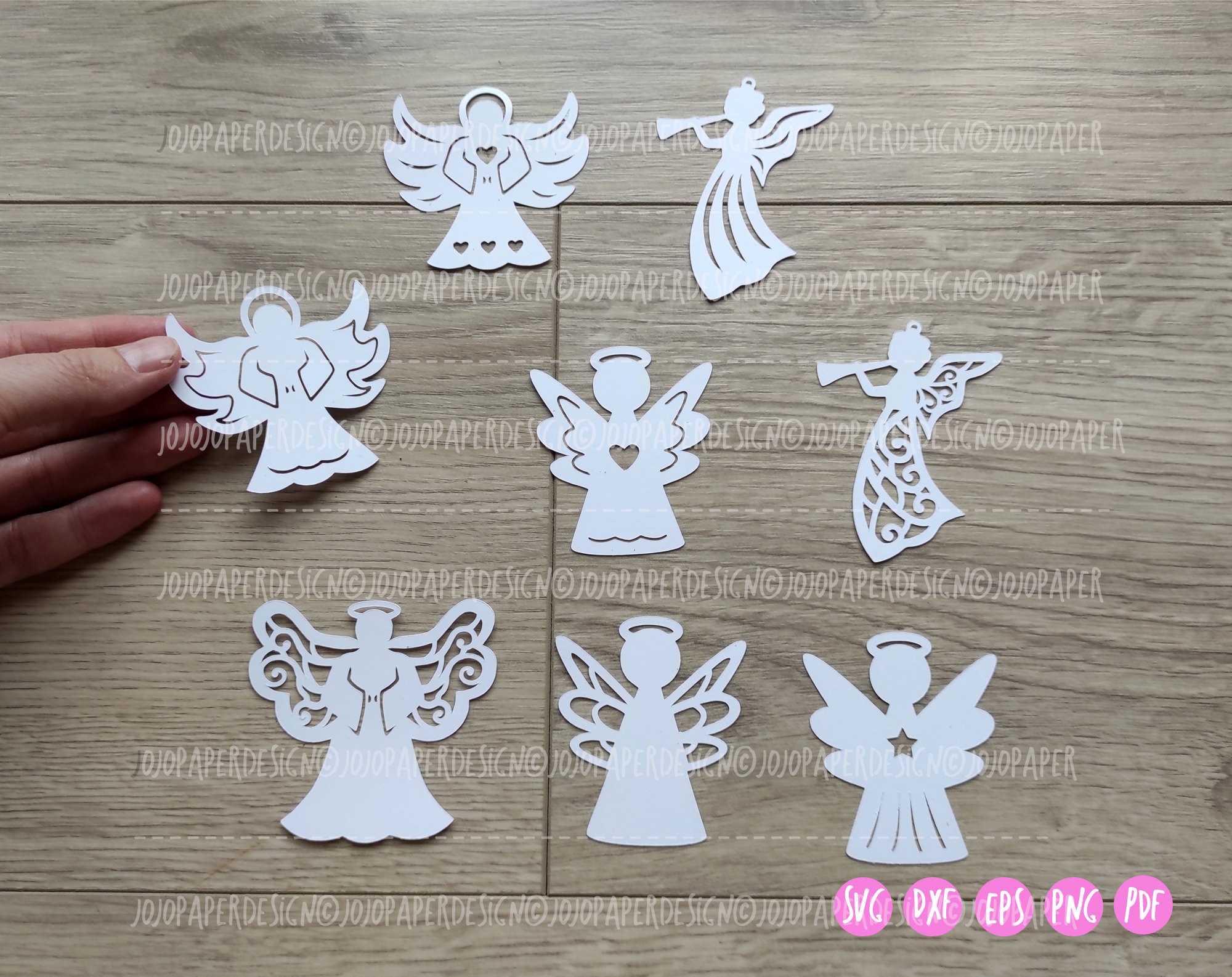 Angel Svg for Paper and Laser Cutting, Angel Ornament Svg, Angel ...