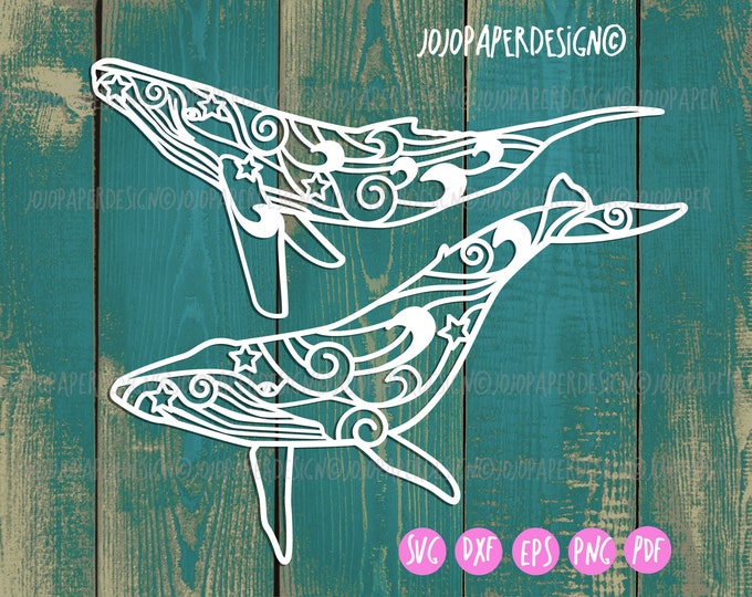 Whale Digital File, Laser Cut File, Whale Svg, Multilayer Laser File ...