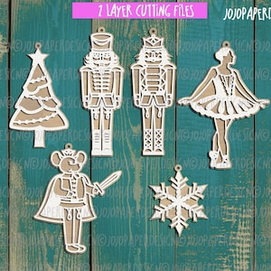 Enfeite de balé quebra-nozes SVG,DXF, png, Enfeite quebra-nozes SVG, Quebra-nozes de Natal svg para corte a laser - Download digital