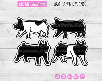 Toon varken SVG, varken SVG, varken overzicht SVG png EPS DXF PDF, varken silhouet SVG gesneden bestand, varken clipart PNG, varken gelaagde SVG, met commerciële licentie