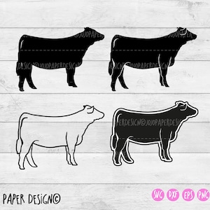 Vaarzen weergeven SVG n, runderen weergeven SVG, vaarzen weergeven PNG-clipart, vleesvee svg, shorthorn silhouet vector, kleine commerciële licentie