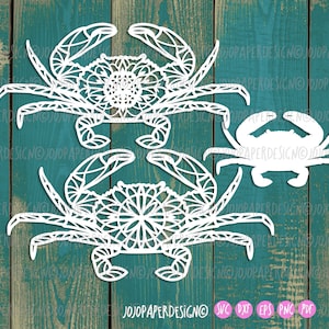 Krab SVG voor Cricut en silhouet, Mandala krab SVG vector voor lasersnijden, krab PNG, rode krab SVG, zeeleven SVG mandala, digitale download