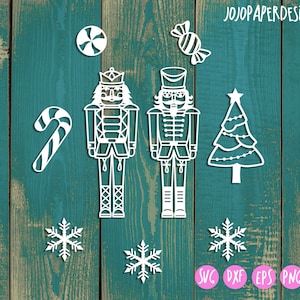 Quebra-nozes SVG, quebra-nozes de Natal svg para Cricut Silhouette, arquivo de corte de enfeite de quebra-nozes, pequena licença comercial incluída