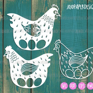 Poulet SVG pour Cricut et Silhouette, Poulet mignon SVG pour la découpe au laser, Poulet PNG, Poule aux oeufs dxf, art mural de poulet pour ferme