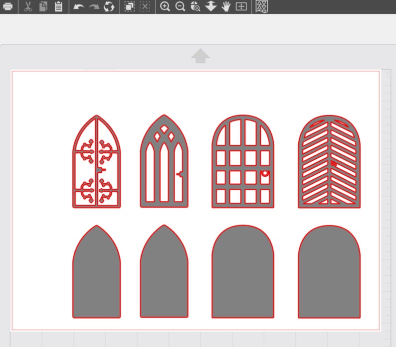 Arch window svg halfround window svg with matching etsy