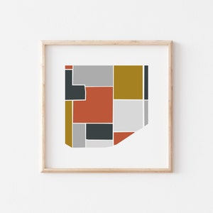 Eastern Market Detroit, MI Map Art / Digital Download / Color Block Map / Printable Wall Art / Metro Detroit Art