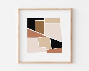 Corktown Detroit, MI Map Art / Digital Download / Color Block Map / Printable Wall Art / Metro Detroit Art