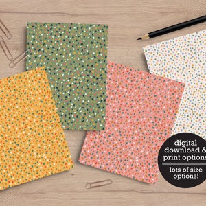 Carte de vœux colorée - 12 HR Digital Download - Carte de vœux imprimée