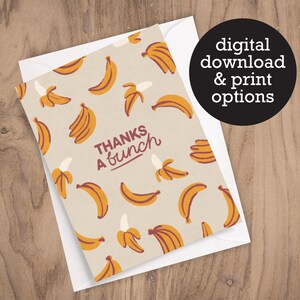 Thank You a Bunch - 12 HR Digital Download - Carte de vœux imprimée