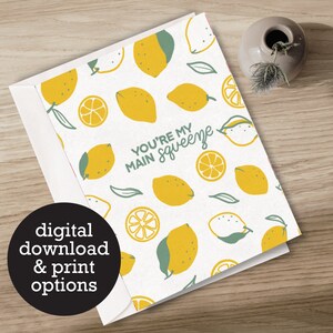 Você é meu aperto principal - Cartão de Dia dos Namorados - Download digital de 12 horas - Cartão de felicitações impresso