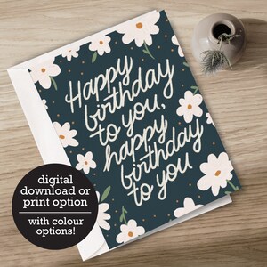 Joyeux anniversaire à vous - Chanson d’anniversaire - 12 HR Digital Télécharger - Carte de vœux imprimée