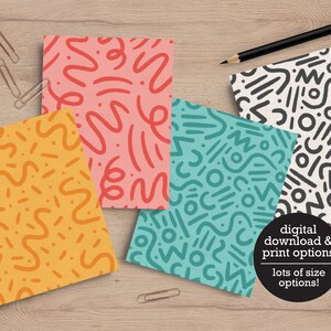 Carte de vœux colorée - 12 HR Digital Download - Carte de vœux imprimée