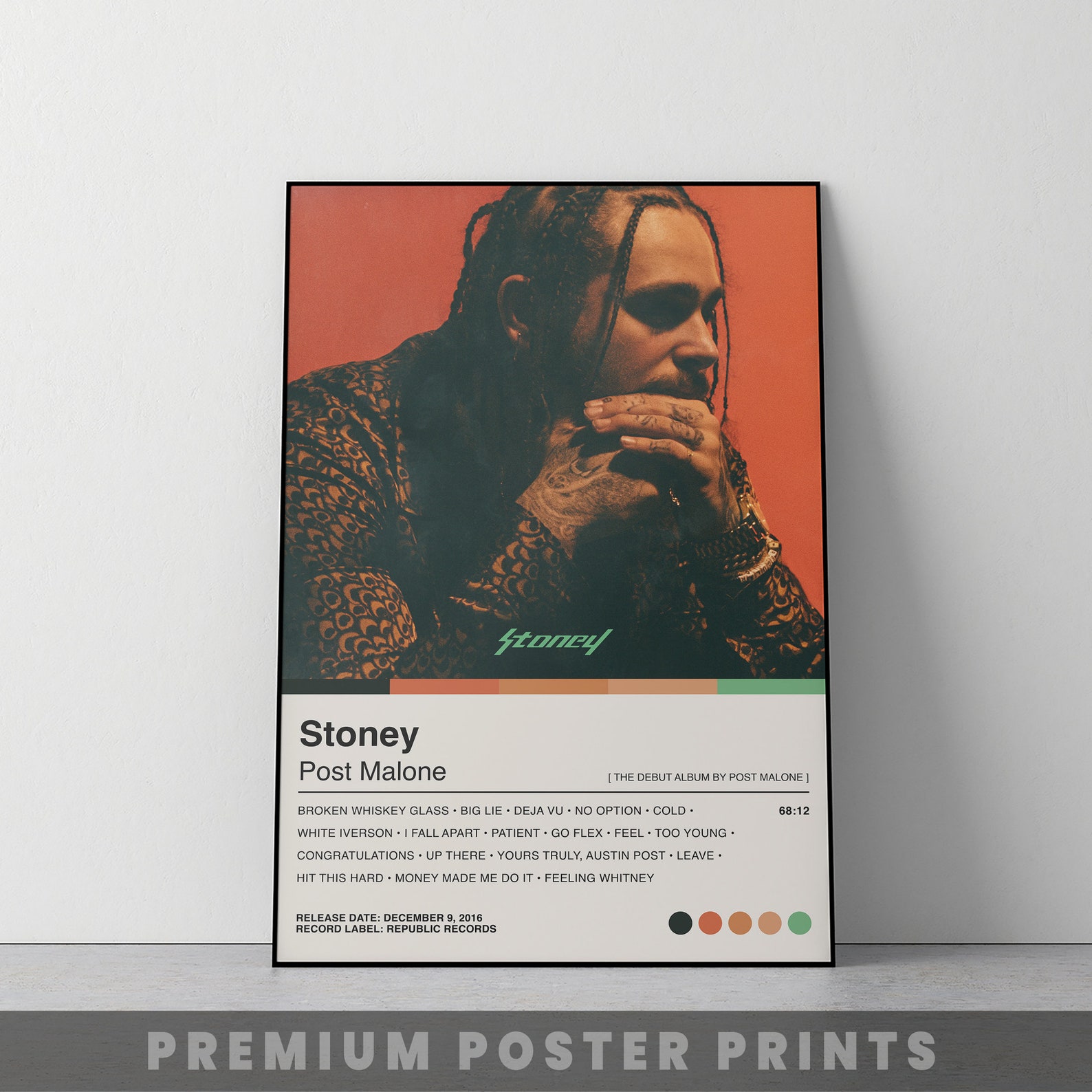 Post Malone Poster Stoney Album Cover Poster Print Post | Etsy