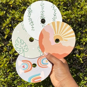 4 Pack Painted Cds for Room Decor | Handpainted | Boho Aesthetic ...
