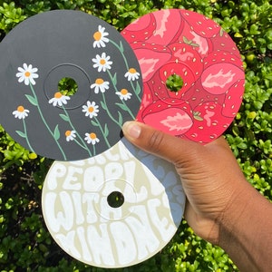 3 Pack Painted CDs for Room Decor | handpainted | spring aesthetic designs