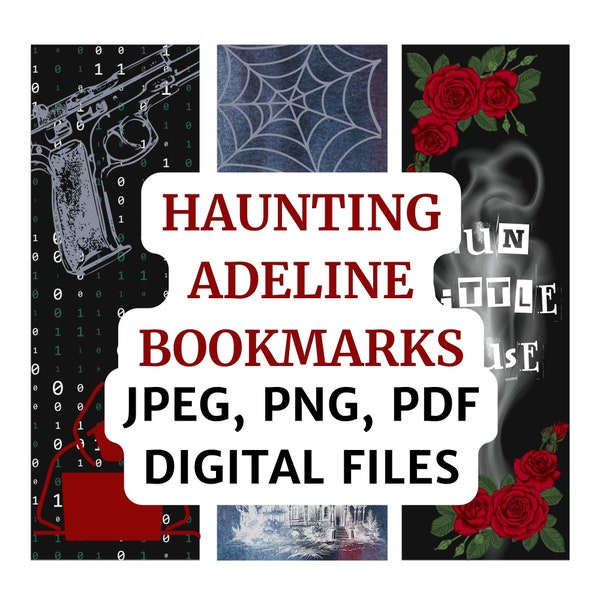 DIY Bookmarks Inspired by H.D. Carlton's Haunting Tale - Craft Your Own Literary Journey! Printable jpeg, png, pdf digital files