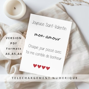 Valentinstagskarte zum Herunterladen als PDF | Karte zu bieten | Geschenk für Ehefrau und Ehemann | Alles Gute zum Valentinstag, meine Liebe | Valentinstagsgeschenk