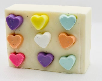 Conversation Hearts Handmade Soap