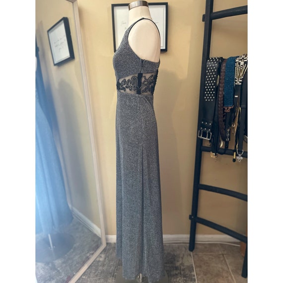 VINTAGE Bari Jay T-strap metallic dress sz 0/2 - image 5