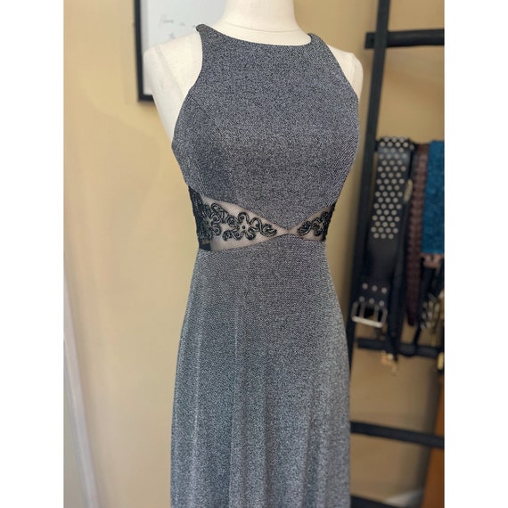 VINTAGE Bari Jay T-strap metallic dress sz 0/2 - image 2