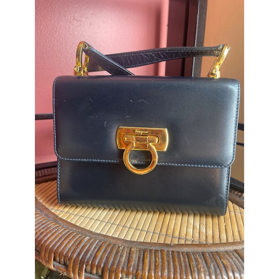 Buy Authentic Ferragamo Leather Handbag GP Turn Lock Brown Vintage Purse  1p491 Online in India - Etsy