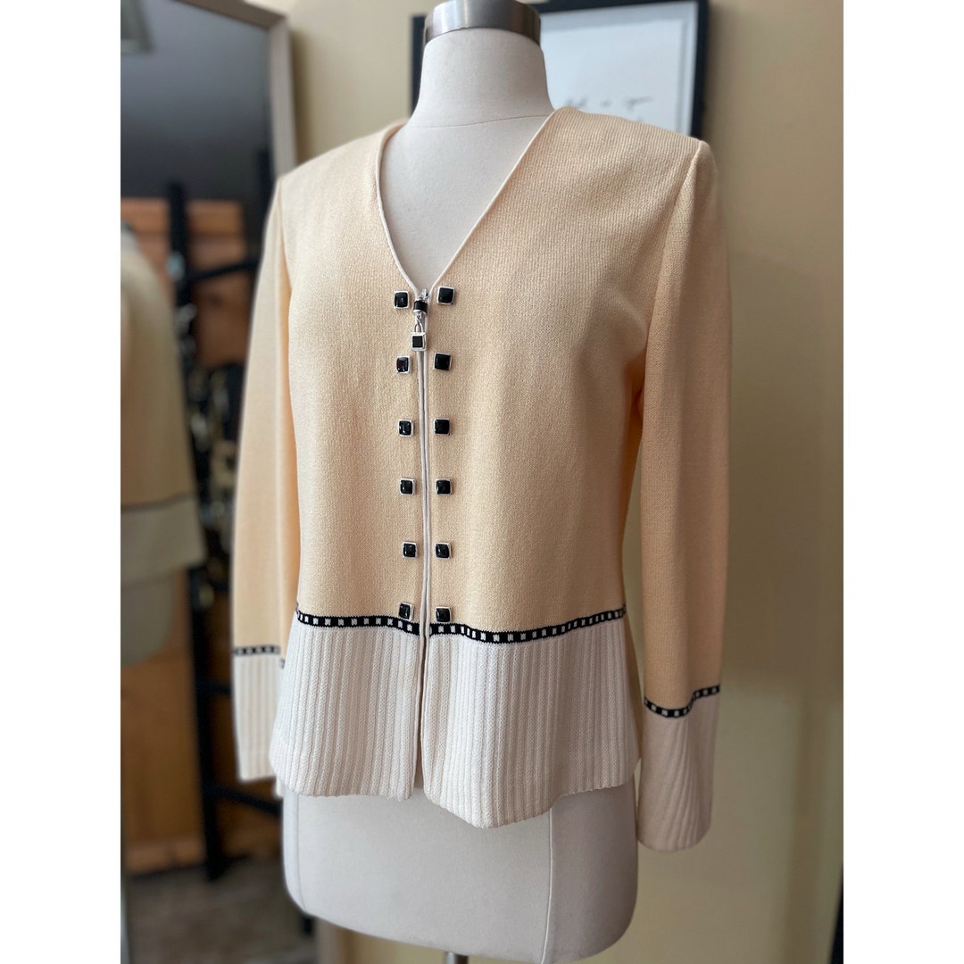 ST. John Collection by Marie Gray Zip up Sz 4 - Etsy ST. John Collection by Marie Gray Zip up Sz 4 - Etsy