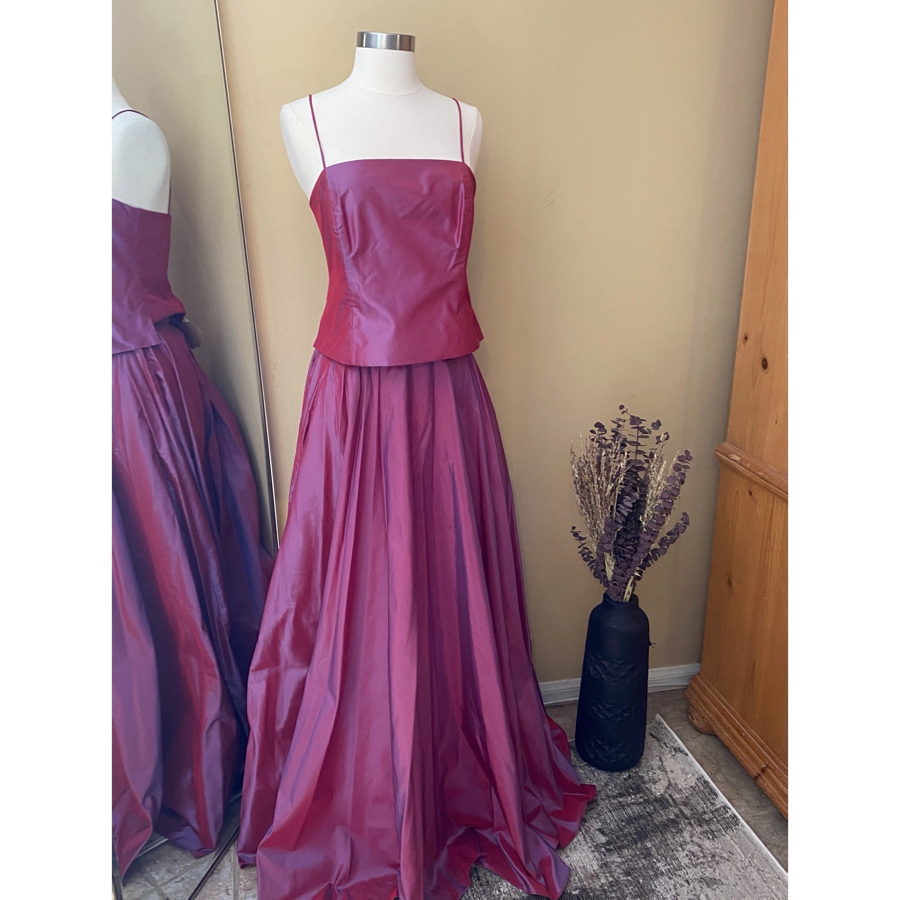 Vintage 1990s Iridescent Two Piece Gown Size 4 - Etsy