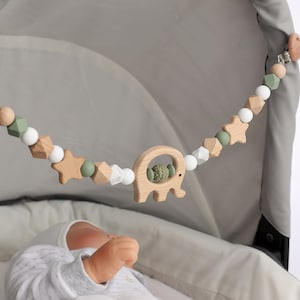 Wooden stroller chain "Olive" Elephant * also as a set