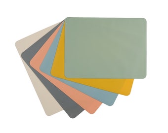 Place mat made of silicone * 30 x 40 cm * 6 different colors * washable, dishwasher safe and adheres well