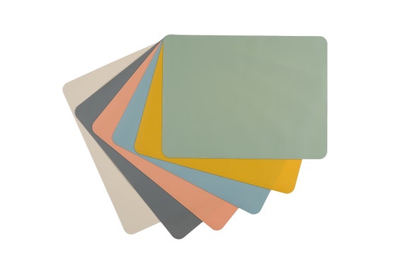 Platzset Platzmatte aus Silikon * 30 x 40cm  * 6 verschiedene Farben  * abwaschbar, spülmaschinenfest und gut haftend