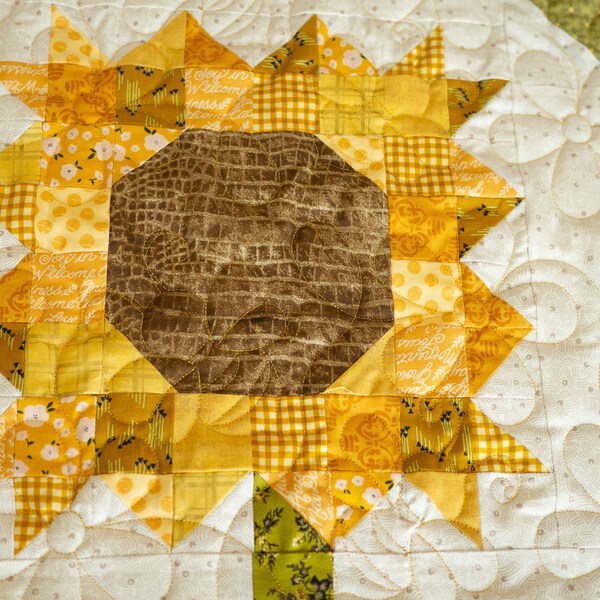Sunflower Quilt Etsy