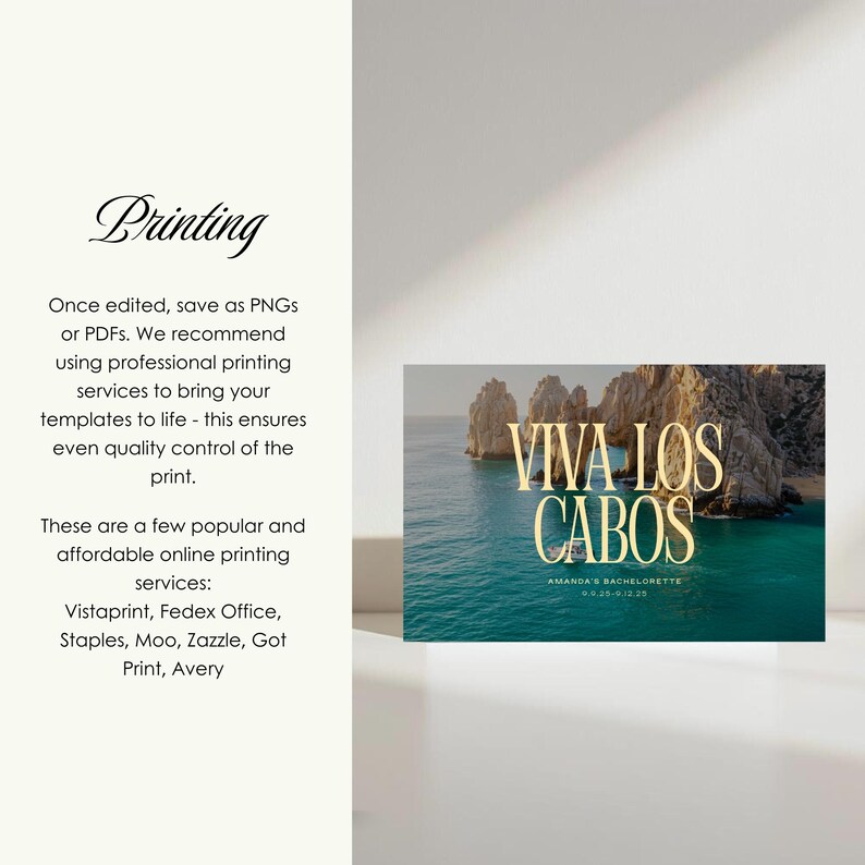 Cabo Lettering Cabo Bachelorette Invitation Template | Printable Bachelorette Invite ...