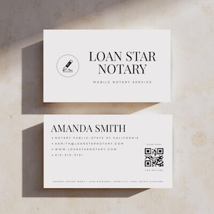 Notary Business Card Design | Loan Signing Agent Business Card | Mobile Notary Services | Apostille Services | Editable Template | 3.5x2&quot;