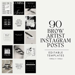 Brow Artist Instagram Post Templates: Microblading & Brow Lamination (PDF Download)