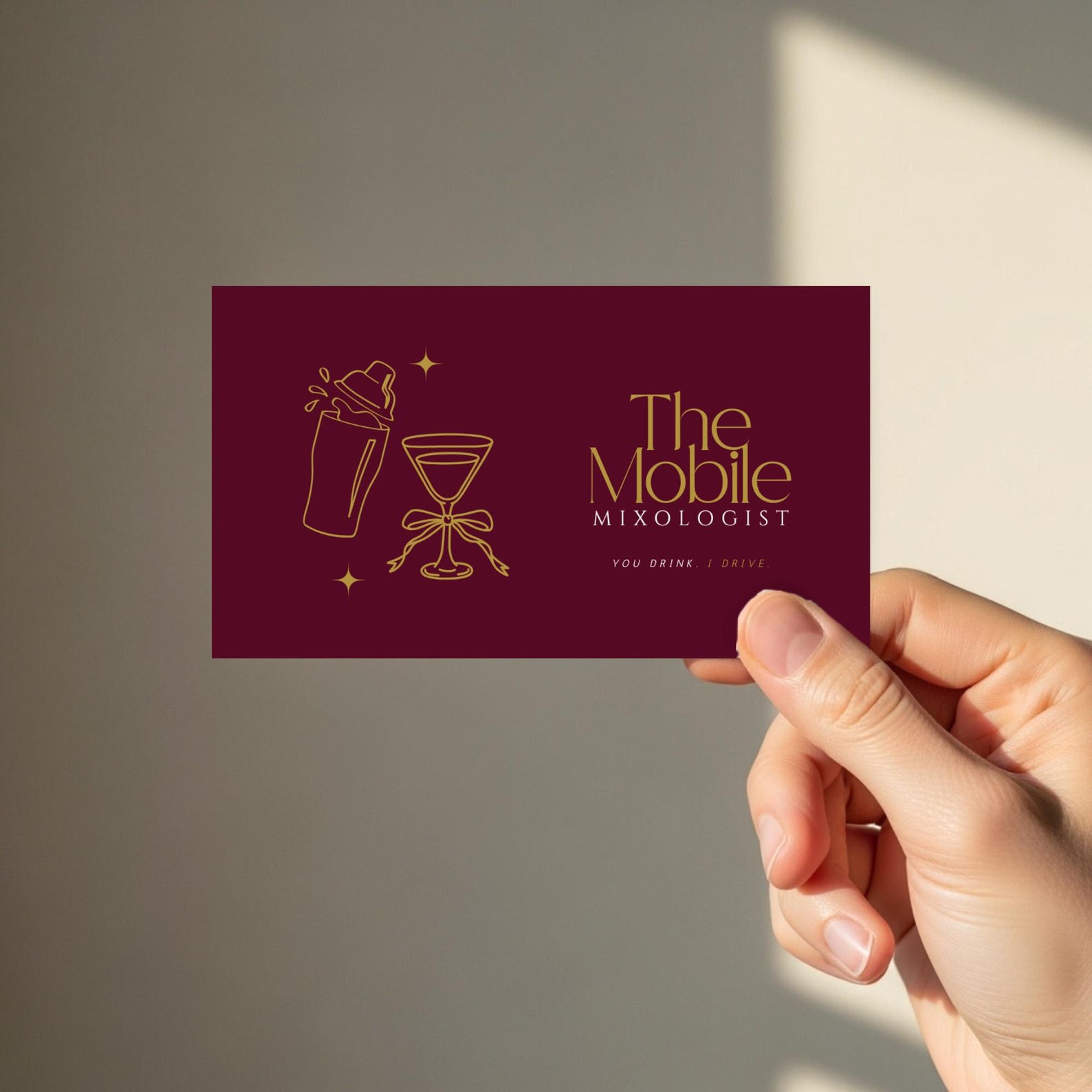 Mobile Bartender Card | Bartending Business | Mixologist Business ...