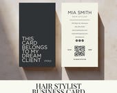 Hair Stylist Business Card Template | Printable Beauty Business Cards | Salon Marketing | Editable Templates
