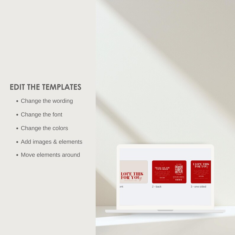 Red Thank You Order Card | Package Insert | Order Insert Card ...