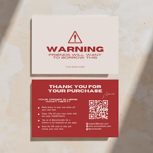 Design de cartão de agradecimento | Cartão de encarte para pequenas empresas | Design de encarte de pedido | Design de placa de aviso | Modelo editável |