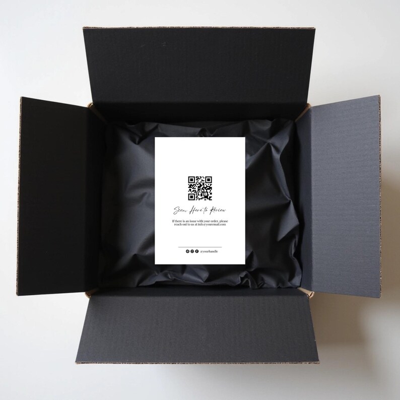 Minimalist Order Insert Card | Package Insert | Order Review Card ...