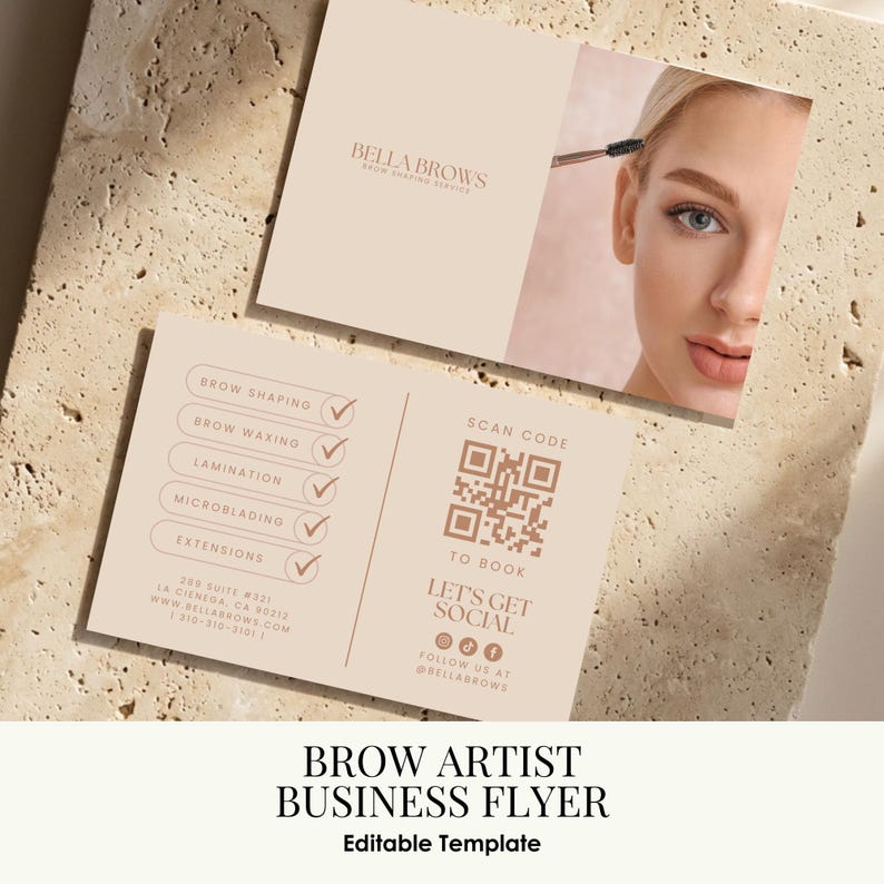 Brow Artist Business Flyer Template | Printable Beauty Business Flyers ...