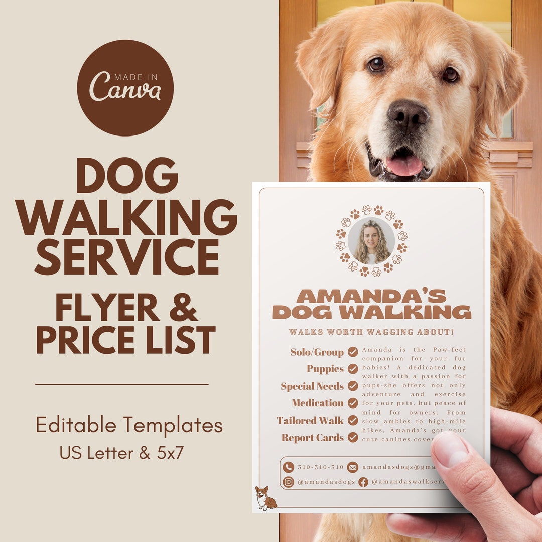 dog-walking-business-flyer-dog-walker-price-list-professional-pet-walking-service-editable-templates-us-letter-5x7-etsy
